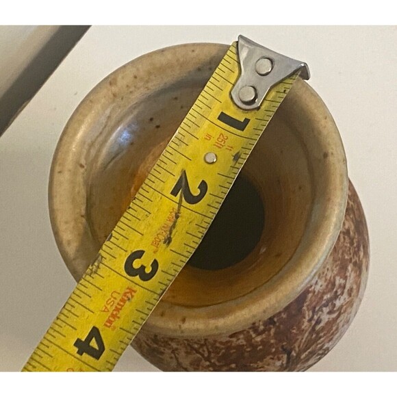 VTG 1980 RON KROGH Vase LANDSCAPE Nature Trees CERAMIC ART POTTERY Signed Etched - Picture 11 of 12